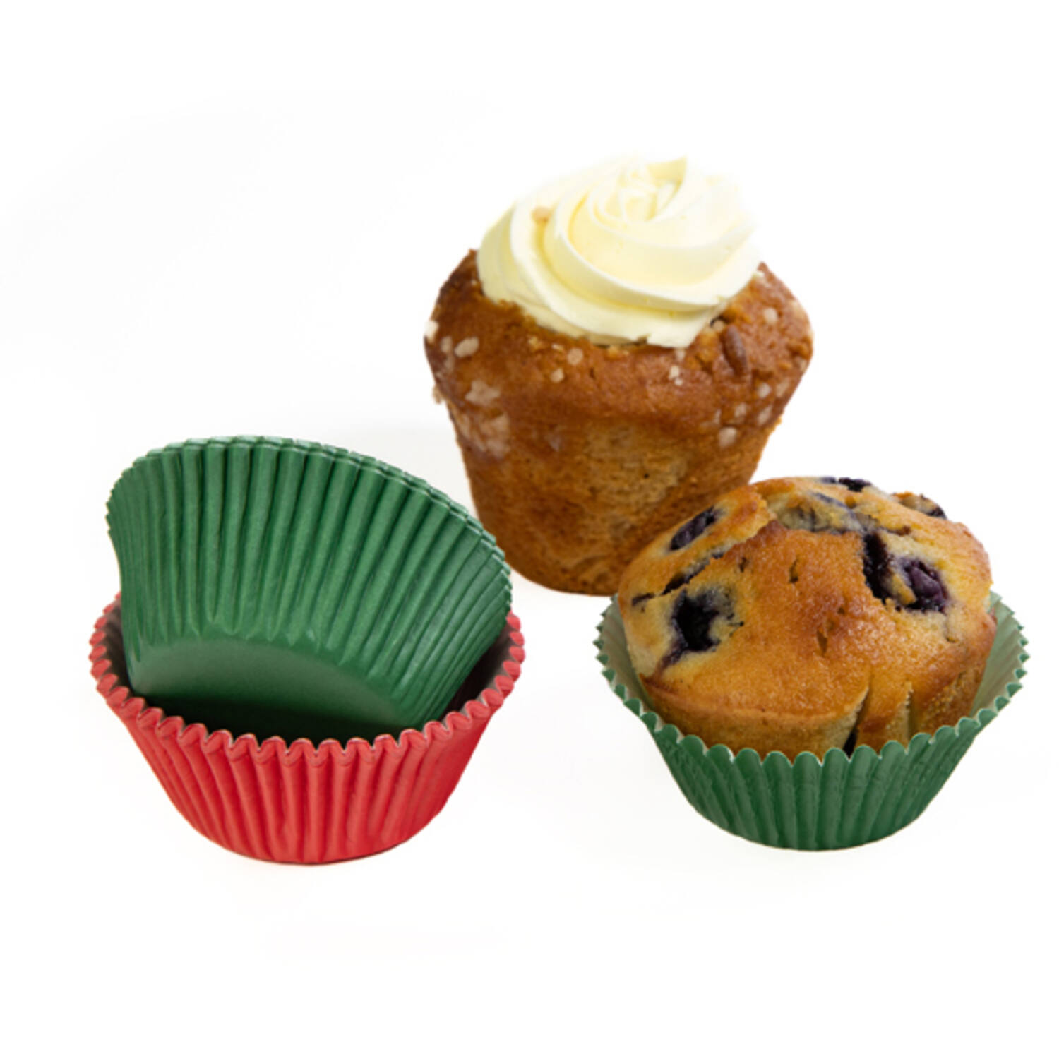 Cupcake cups kerst mix 50x33mm 50 st